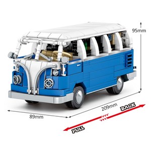 لگو تکنیک اتوبوس کلاسیک مدل Sembo City Classic Pull Back Bus Technical Car-اسباب بازی